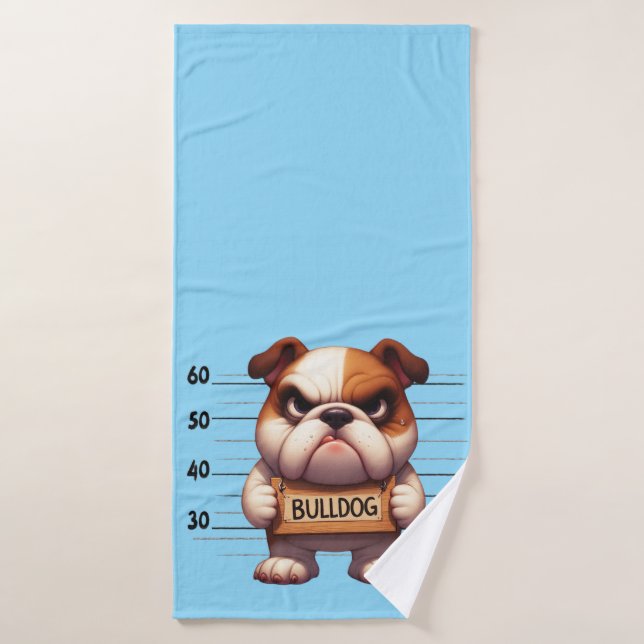 Frecher Bulldogge Badehandtuch (Badehandtuch)