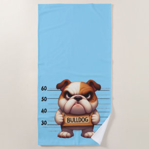 Frecher Bulldogge Strandtuch
