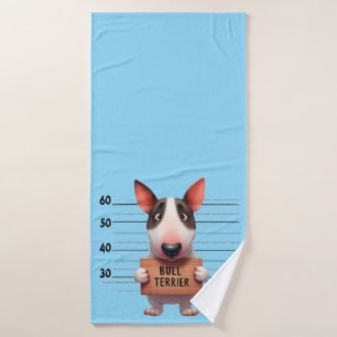 Frecher Bullterrier Badehandtuch