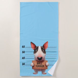 Frecher Bullterrier Strandtuch