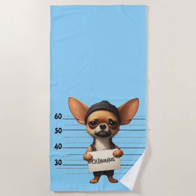 Frecher Chihuahua Strandtuch (Vorderseite)