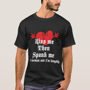 Frecher deutscher schwarzer T - Shirt