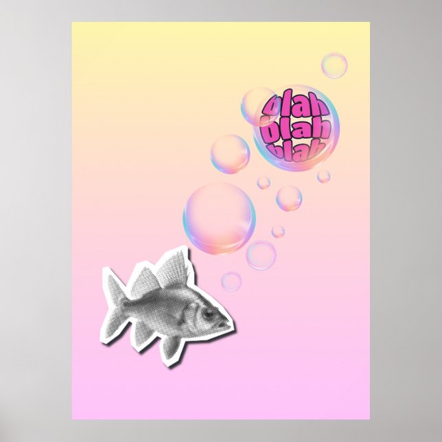 Frecher Fischposter Poster (Vorne)