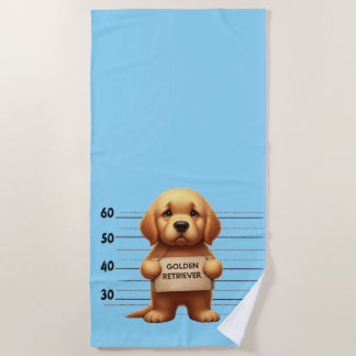 Frecher Golden Retriever Strandtuch