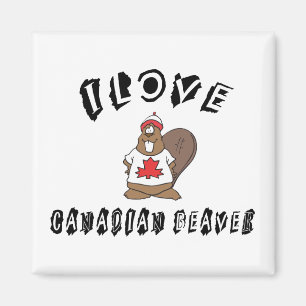 Frecher i-Liebe-Kanadier-Biber Magnet