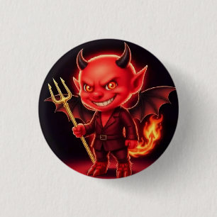 Frecher kleiner Teufel Button