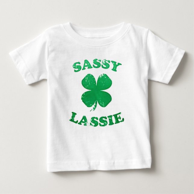 Frecher Mädchen-St Patrick Tag Baby T-shirt (Vorderseite)