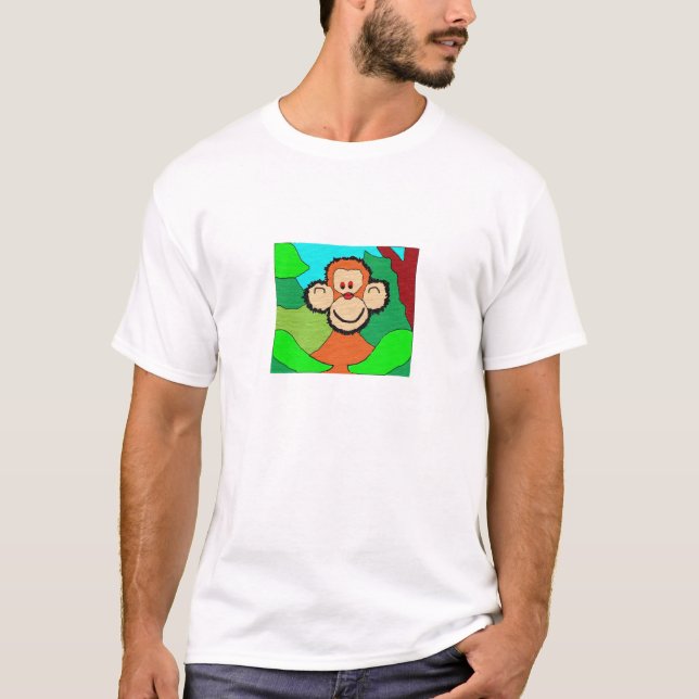 Frecher Schimpanse T-Shirt (Vorderseite)