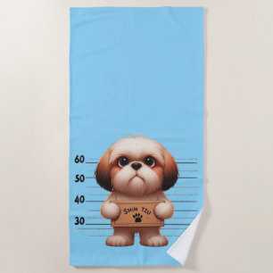 Frecher Shih Tzu Strandtuch
