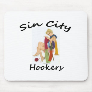 frecher Stricker, Häkelarbeit und strickendes Log Mousepad