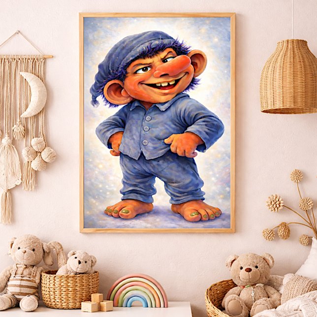 Frecher Waldtroll-Junge Gemütliche Märchengeschich Fotodruck (Von Creator hochgeladen)