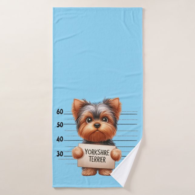 Frecher Yorkshire Terrier Badehandtuch (Badehandtuch)