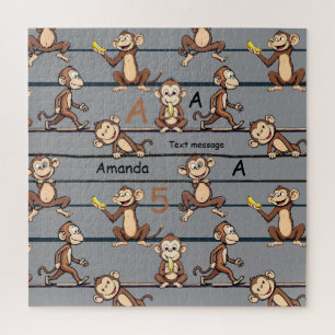 Freches Affe-Muster Puzzle