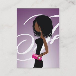 Freches Afroamerikaner311 fashionista-Geschäft Terminkarte