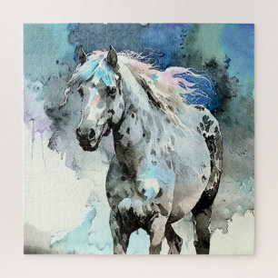 Freches Appaloosa-Stuten-Aquarell Puzzle