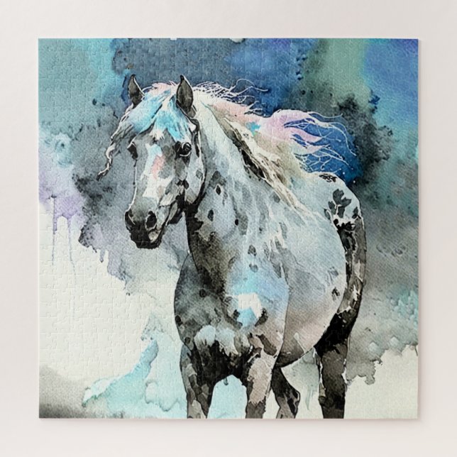 Freches Appaloosa-Stuten-Aquarell Puzzle (Vertikal)