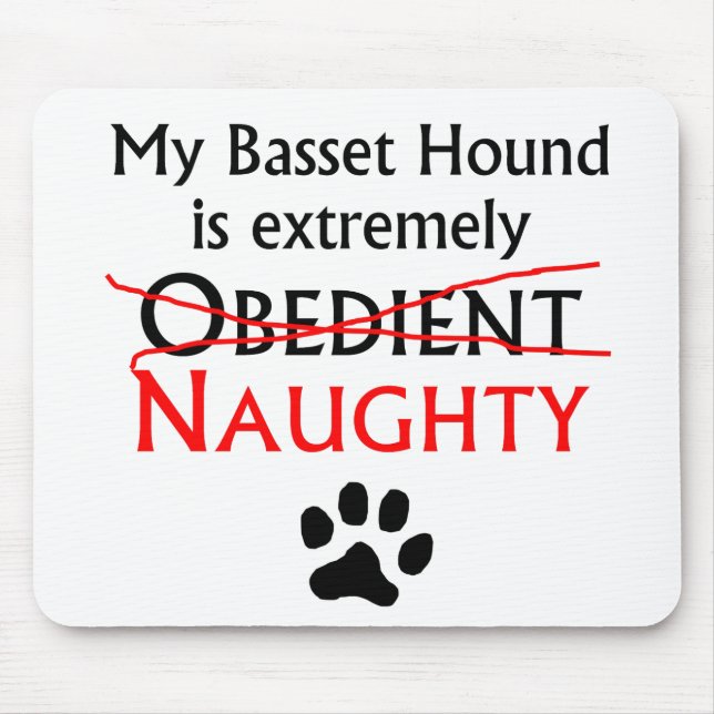 Freches Basset Hound Mousepad (Vorne)