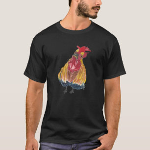 Freches Huhn mit einer Attitüde-Hahn T-Shirt