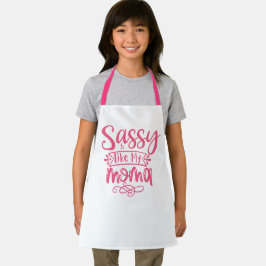 Freches Kinderschürzen wie meine Mama personalisie Schürze