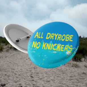 Freches Meerschwimmer schenken kaltes Wasser Button