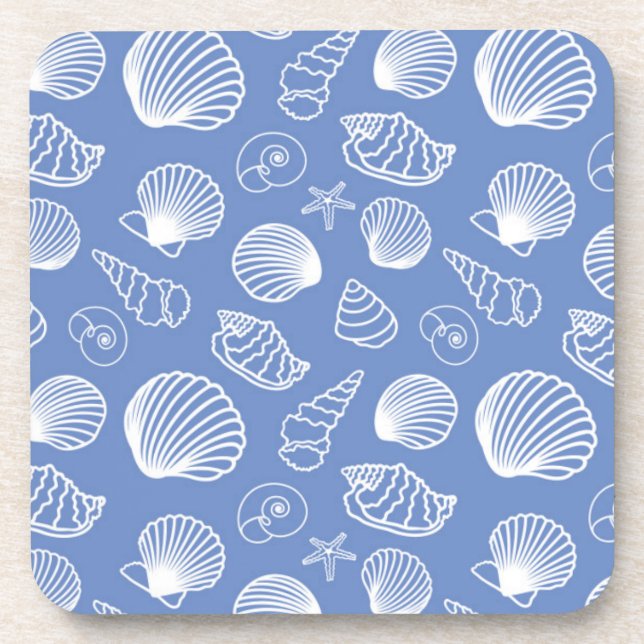 Freches Seashell-Muster Getränkeuntersetzer (Vorderseite)