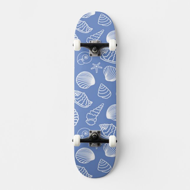 Freches Seashell-Muster Skateboard (Vorderseite)