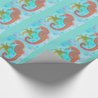 Freches Seepferd Geschenkpapier