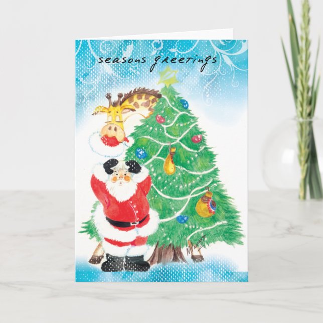 Freches Twiga Feiertagskarte (Vorderseite)