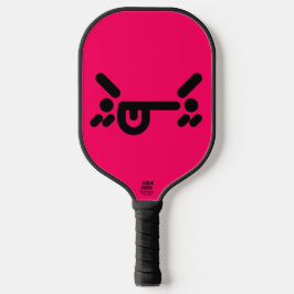 Freches wütendes Gesicht Pink Pickleball Schläger