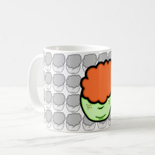 Freckled Ingwer Kind (lustiger Cartoon wie Sketch) Kaffeetasse