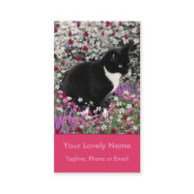 Freckles in den Blumen II - Tuxedokitty-Katze