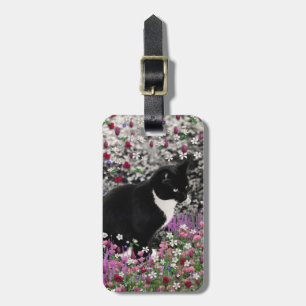 Freckles in den Blumen II - Tuxkitty-Katze Gepäckanhänger