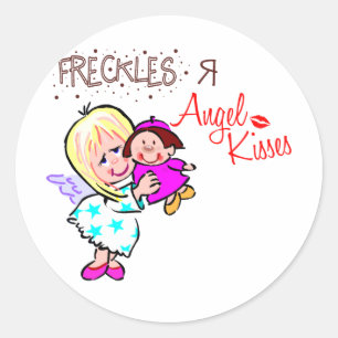 Freckles sind Angel Kisses Runder Aufkleber