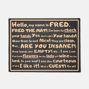 Fred die Matte – Freche Begrüßung am Eingang