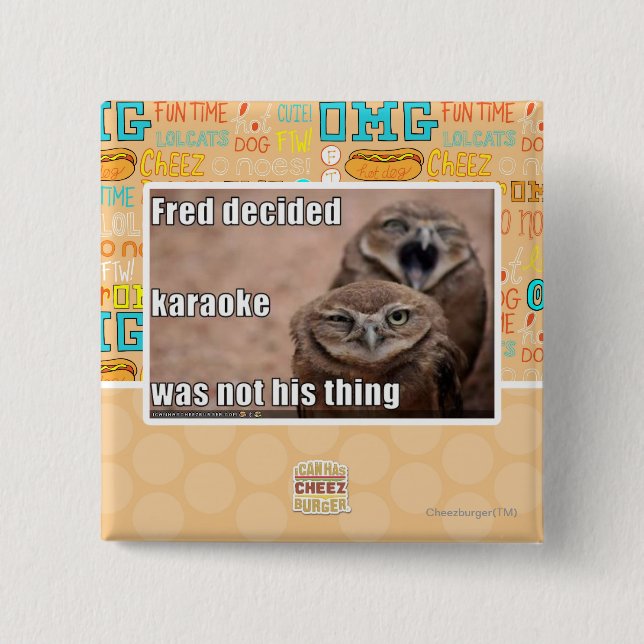 Fred entschied button (Vorderseite)