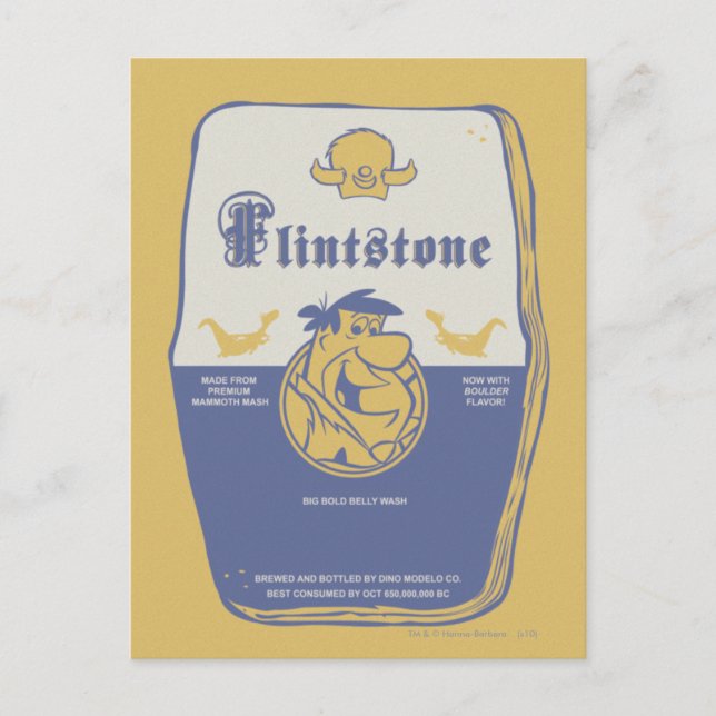 Fred Flintston Big Bold Bash Wash Postkarte (Vorderseite)