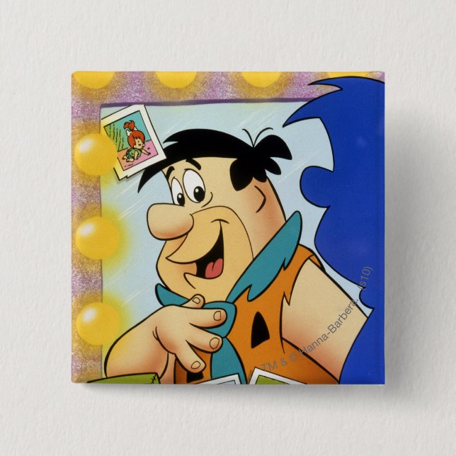 Fred Flintstone Look in Mirror Button (Vorderseite)