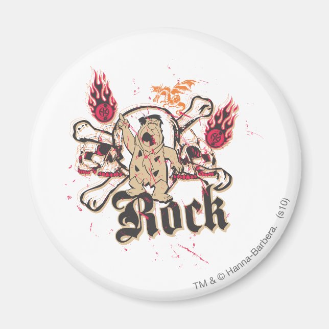 Fred Flintstone Rock Magnet (Vorne)