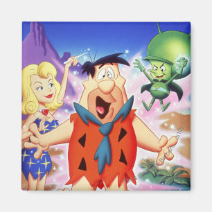 Fred Flintstone unter einem Zauber Magnet