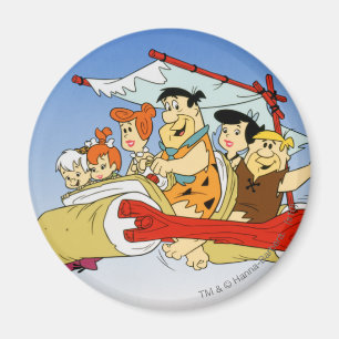 Fred Flintstone Wilma Barney und Betty PEBBLES™ Magnet