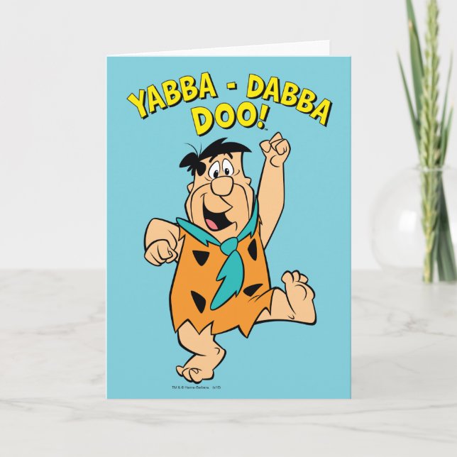 Fred Flintstone Yabba-Dabba Doo! Karte (Vorderseite)