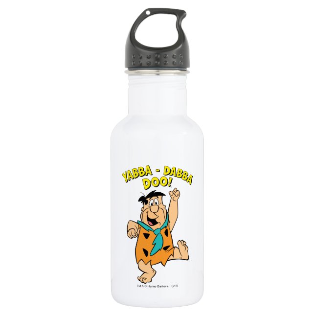Fred Flintstone Yabba-Dabba Doo! Trinkflasche (Vorderseite)