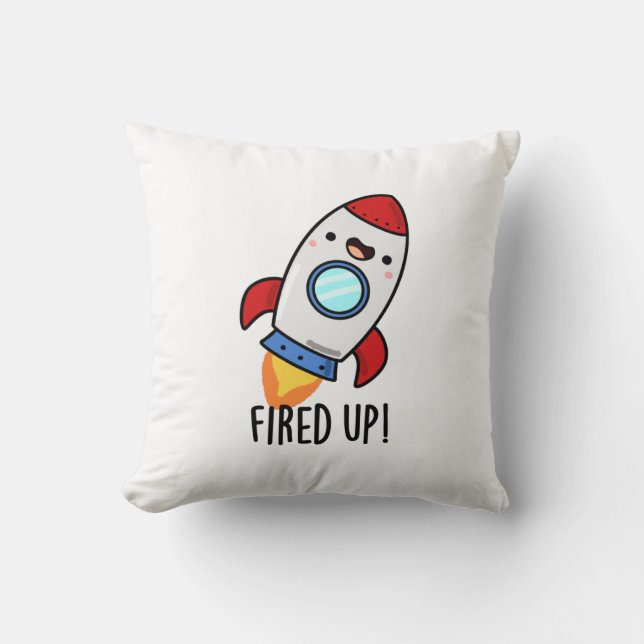Fred Up Funny Rocket Puff Kissen (Vorderseite)