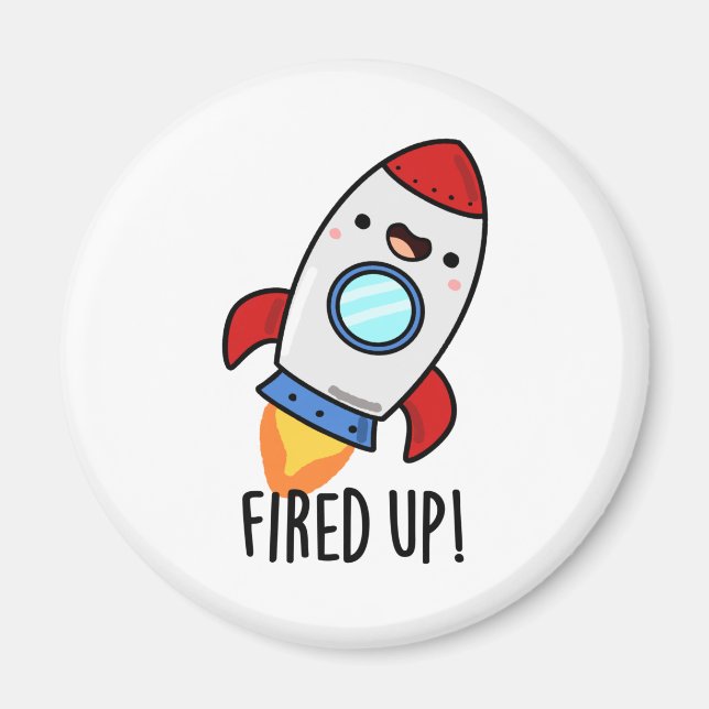 Fred Up Funny Rocket Puff Magnet (Vorne)