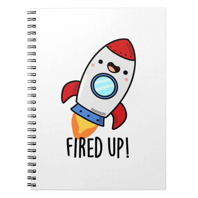 Fred Up Funny Rocket Puff Notizblock (Vorderseite)