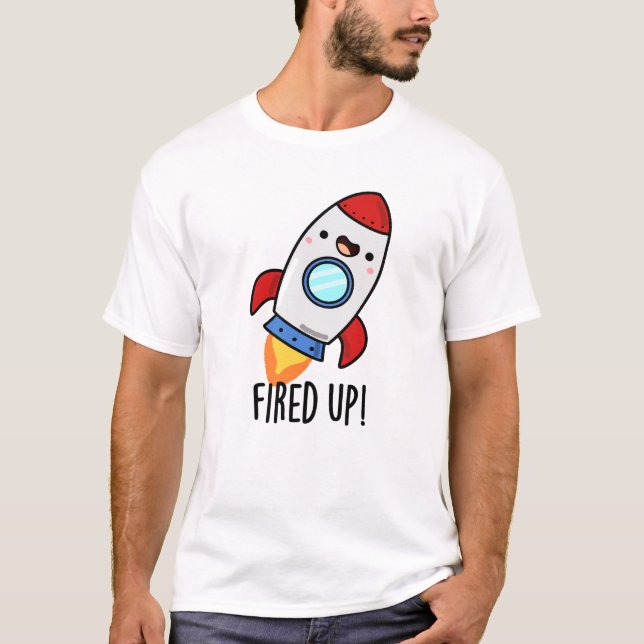 Fred Up Funny Rocket Puff T-Shirt (Vorderseite)