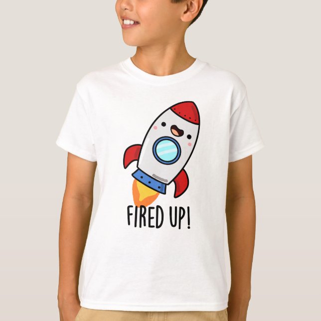 Fred Up Funny Rocket Puff T-Shirt (Vorderseite)