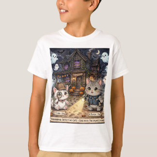 Freda und Junior Detektiv Katzen Halloween-Mysteri T-Shirt