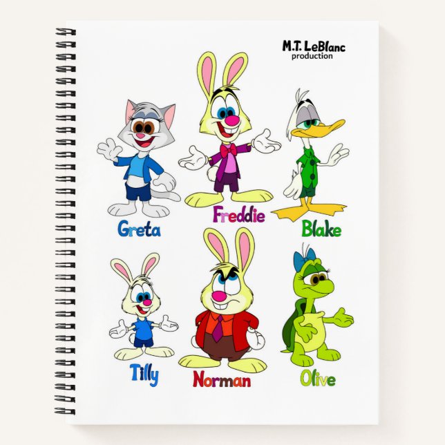 Freddie Bunny & Freunde  Notizbuch (Vorderseite)