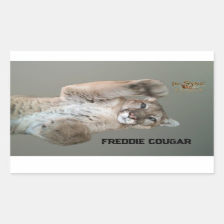 Freddie Cougar Rechteckiger Aufkleber